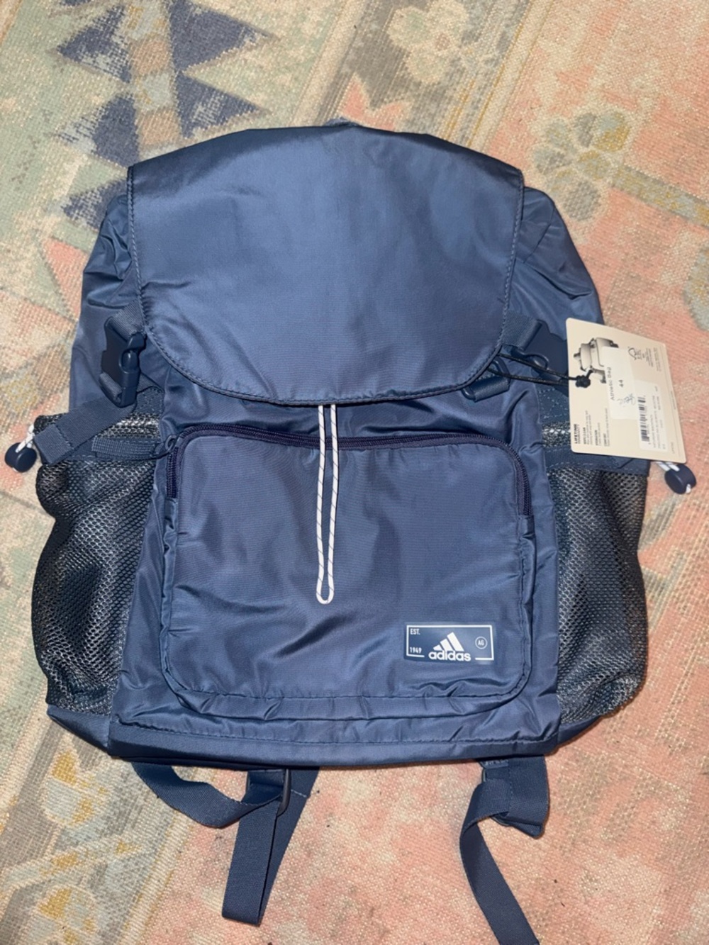 adidas Navy Blue Everyday Backpack with Front Pocket